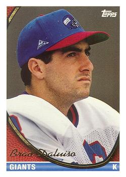 Brad Daluiso New York Giants 1994 Topps NFL Rookie Card #354